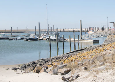 Hafen von Baltrum mit verschiedenen Booten