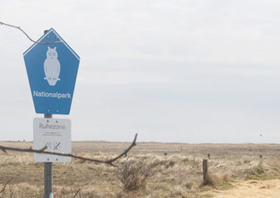 Schild: Nationalpark und Ruhezone Baltrum