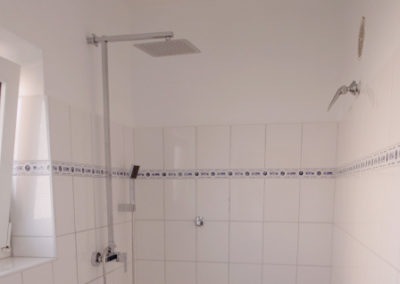 Regenwasserdusche im Haus Antje