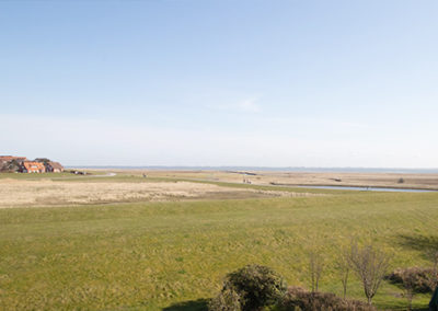 Blick vom Balkon auf die Insel Baltrum