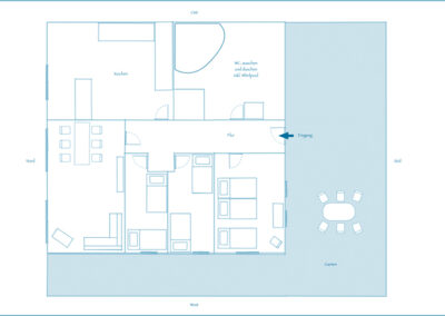 Grundriss vom Insulanerhäuschen (Haus Nr. 13)